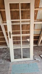Hardhouten binnendeur met facet geslepen glas, Ophalen, Minder dan 80 cm, Binnendeur, Minder dan 200 cm