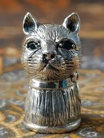 Prachtig speldenkussen van 925 zilver als een poes of kat., Ophalen of Verzenden, Zilver