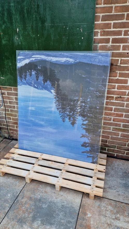 Veiligheidsglas 122x105 cm, Tuin en Terras, Tuinschermen, Gebruikt, Hout, 150 tot 200 cm, 200 cm of meer, Ophalen