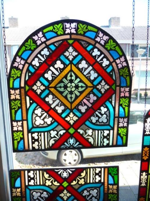 Glas-in-lood 19e eeuw, Antiek en Kunst, Antiek | Glas en Kristal, Ophalen