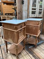 Twee Franse kastjes landelijk nachtkastjes, Ophalen, Gebruikt, Minder dan 45 cm