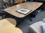 Deens ovale tafel betonlook 200x105, Ophalen, 100 tot 150 cm, Ovaal, Nieuw