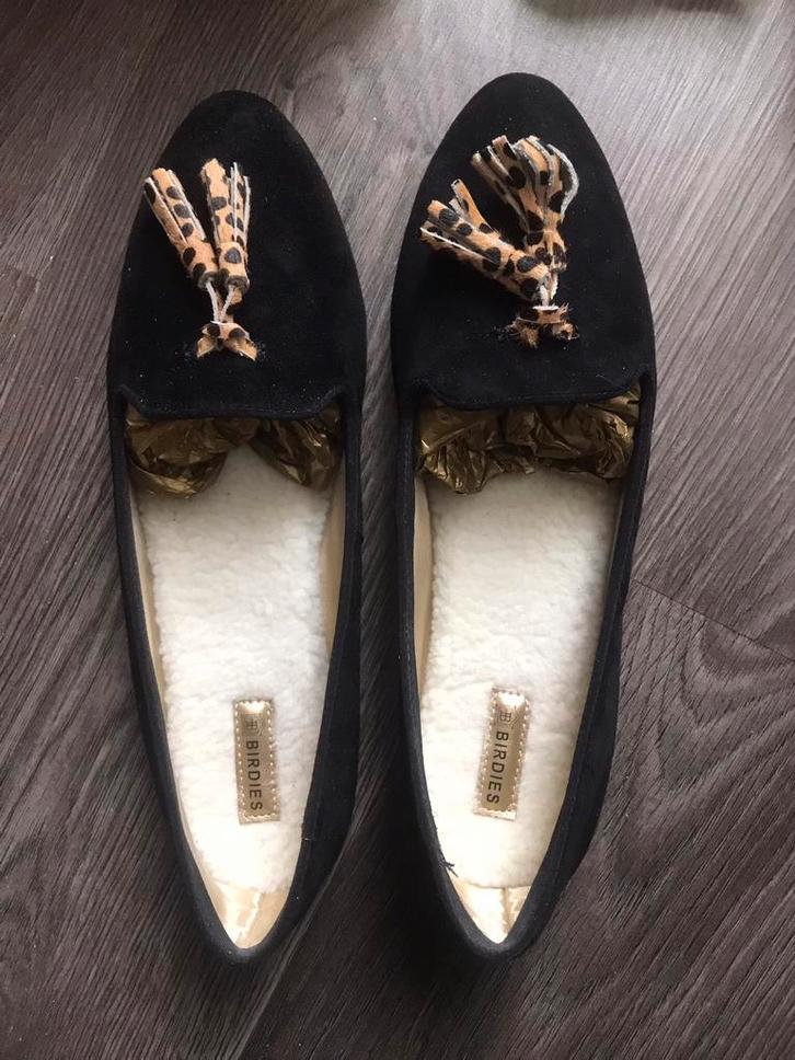 Birdies Suede flats zwart maat 39, Kleding | Dames, Schoenen, Nieuw, Instappers, Zwart, Ophalen of Verzenden