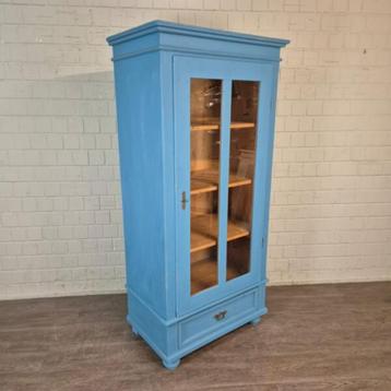 26784 Vitrine Bücherschrank Jugendstil 1900 Kiefer beschikbaar voor biedingen