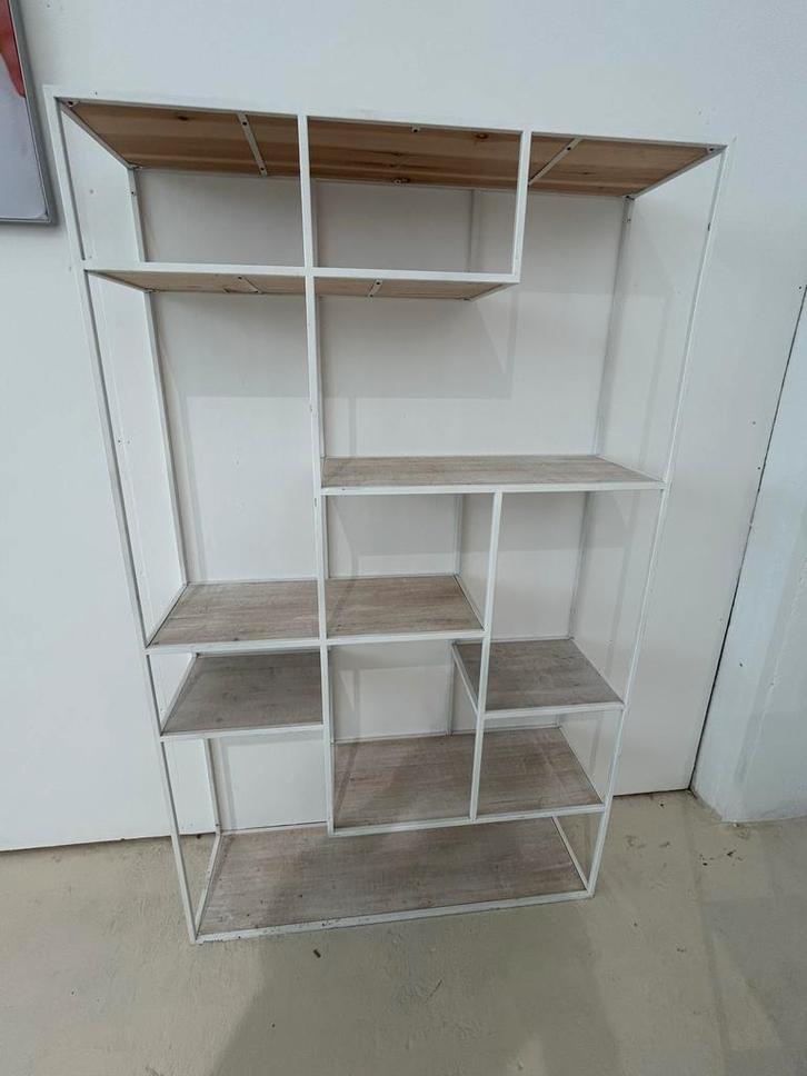 Eszential Rek - Hout/Metaal - Pomax 100x30x165cm 4 stuks, Huis en Inrichting, Kasten | Boekenkasten, Gebruikt, 100 tot 150 cm