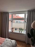 Witte/lichtgrijze overgordijnen enkele plooi, Ophalen, Gebruikt, Wit, 200 cm of meer