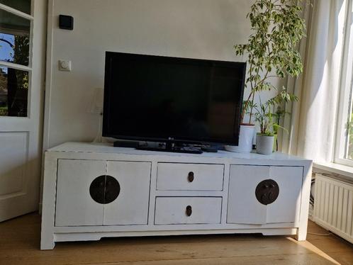 Witte tv kast, Huis en Inrichting, Kasten | Televisiemeubels, Gebruikt, Minder dan 100 cm, 100 tot 150 cm, 25 tot 50 cm, Overige houtsoorten