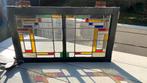 Glas in lood, 2 stuks, Doe-het-zelf en Verbouw, Glas en Ramen, Ophalen, Gevelraam of Ruit, Gebruikt, 120 tot 160 cm
