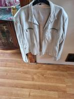 Creme wit leren jack mt XL, Ophalen of Verzenden, Gedragen, Maat 38/40 (M), Wit
