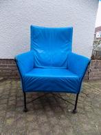 design Montis Charly blauw Fauteuil stoel Gerard v.d. Berg, Huis en Inrichting, Stoelen, Gebruikt, Twee, Overige kleuren, Leer