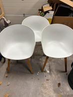3x HAY AAC 22 Eetkamerstoelen Wit Eiken, Ophalen, Gebruikt, Drie, Wit
