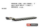 WSI  LOW LOADER - 7 AXLE WITH DOLLY- 3 AXLE | BROSHUIS, Hobby en Vrije tijd, Ophalen of Verzenden, Nieuw, Bus of Vrachtwagen, Wsi