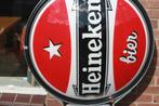 heineken bier dubbelzijdige lichtreclame dia. 78cm, Verzamelen, Biermerken, Ophalen, Zo goed als nieuw, Reclamebord, Plaat of Schild