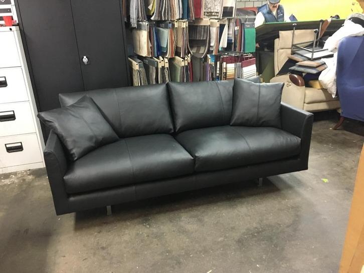 Montis Axel Bank Hoekbank Hocker, Huis en Inrichting, Banken | Bankstellen, Gebruikt, Vierpersoons of meer, Hout, Leer, Metaal