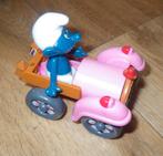 Leuke   SMURFENAUTO    met een smurf, Verzamelen, Smurfen, Ophalen of Verzenden, Gebruikt, Overige Smurfen, Poppetje, Figuurtje of Knuffel