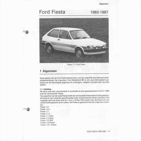 Ford Fiesta Vraagbaak losbladig 1983-1987 #1 Nederlands, Ophalen of Verzenden, Gelezen, Ford