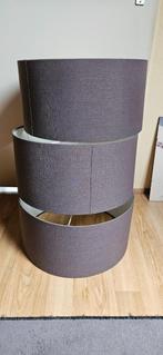 Lampenkap 3 stuks (bruin), Huis en Inrichting, Lampen | Lampenkappen, Ophalen, Gebruikt, Rond, Bruin