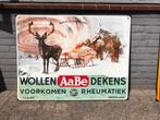 AaBe dekens emaille reclamebord, Ophalen of Verzenden, Zo goed als nieuw, Reclamebord