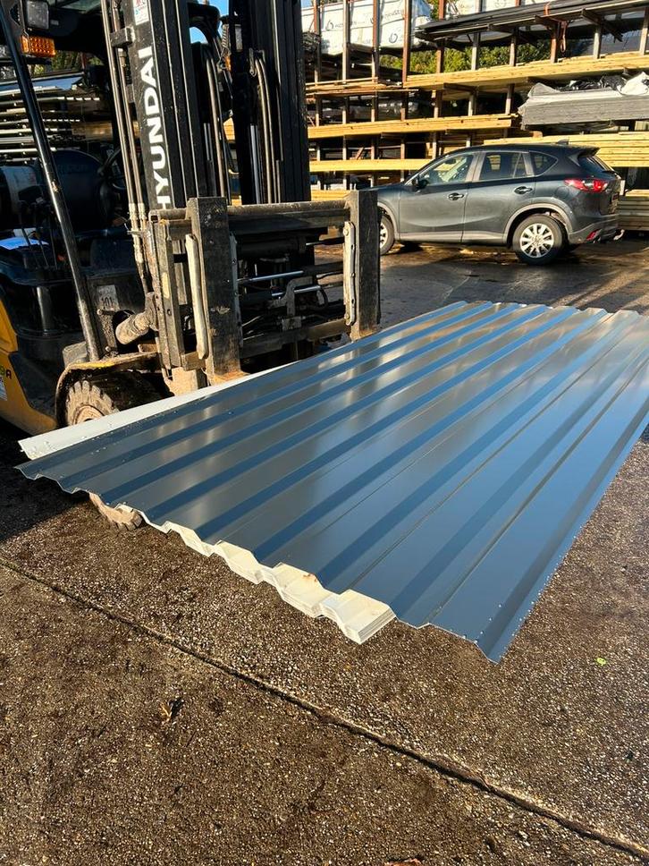 2e keus Antraciet damwand dak en wand profiel, Doe-het-zelf en Verbouw, Dakpannen en Dakbedekking, Zo goed als nieuw, Dakplaat of Dakpanplaat