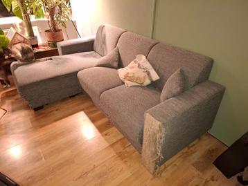 Grijze hoekbank | Gray sofa beschikbaar voor biedingen