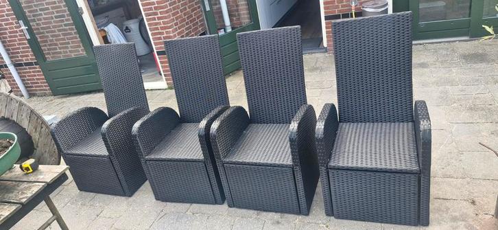 Complete Wicker Tuinset met Ligstoel - Bezorging mogelijk!, Tuin en Terras, Tuinsets en Loungesets, Wicker, Stoel, Ophalen of Verzenden