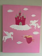 Schilderij voor meisjes prinsessen slaapkamer kamer roze, Ophalen of Verzenden, Zo goed als nieuw, Wanddecoratie