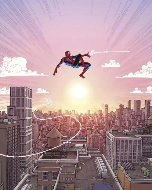 Spiderman Behang Air Swing - 200 x 250 - Gratis Verzending, Kinderen en Baby's, Kinderkamer | Inrichting en Decoratie, Nieuw, Wanddecoratie