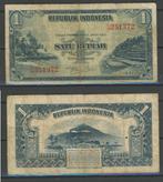 Indonesië 1 Rupiah Roepiah 1951  Biljet c-394 jdu, Postzegels en Munten, Bankbiljetten | Azië, Ophalen of Verzenden, Zuidoost-Azië