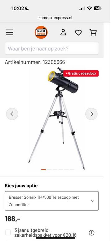 Bresser Solarix 114/500 Telescoop beschikbaar voor biedingen