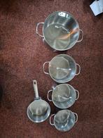 BK Pannenset - Zo goed als nieuw, Huis en Inrichting, Keuken | Potten en Pannen, Ophalen of Verzenden, Gebruikt, Rvs, Pannenset