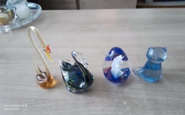 Glazen beeldjes collectie, Antiek en Kunst, Antiek | Glas en Kristal, Ophalen of Verzenden