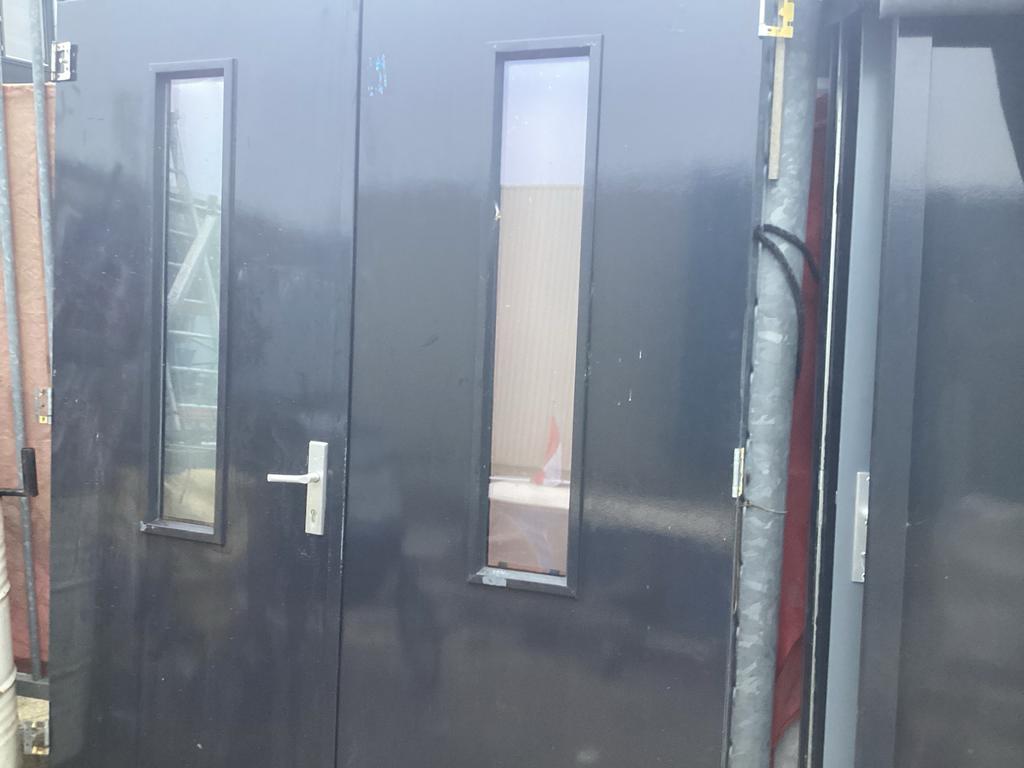 Dubbel deurstel B198 x H230, Doe-het-zelf en Verbouw, Deuren en Horren, Ophalen, Gebruikt, 120 cm of meer, Buitendeur