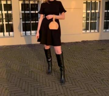 GRATIS VERZENDEN LUXE ZWARTE LEREN BLOKHAKLAARZEN MT 39 beschikbaar voor biedingen