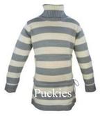Maat 104 Gebreide trui/tuniek grijs/wit NIEUW (9605) a, Kinderen en Baby's, Kinderkleding | Maat 104, Meisje, Trui of Vest, Nieuw
