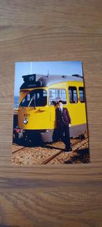 Tram foto HTM 1001 - Den Haag Strandweg 1988, Verzamelen, Spoorwegen en Tramwegen, Ophalen of Verzenden, Tram, Zo goed als nieuw