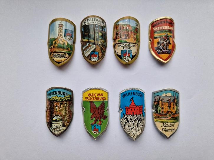 Wandelstok Emblemen Valkenburg (1) - Set, Verzamelen, Speldjes, Pins en Buttons, Gebruikt, Speldje of Pin, Stad of Land, Ophalen of Verzenden