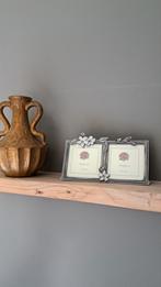 Fotolijstje verzilverd, klassiek, barok met bloemen, Ophalen of Verzenden