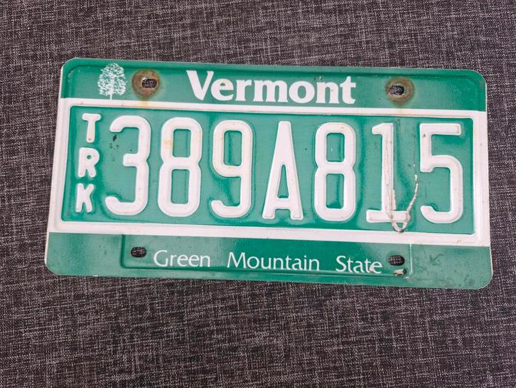 Kentekenplaat Vermont USA Nummerplaat nummerbord License VS, Verzamelen, Automerken, Motoren en Formule 1, Gebruikt, Auto's, Ophalen of Verzenden