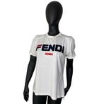 Fendi special edition t-shirt met 'Fendi logo'. ALS NIEUW!, Fendi, Maat 38/40 (M), Wit, Zo goed als nieuw
