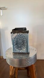 Gave lantaarn met roestelement 15x15x20cm, Ophalen of Verzenden, Zo goed als nieuw