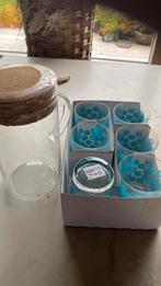 Aangeboden zes nieuwe IKEA glazen plus sap kan, Ophalen of Verzenden, Zo goed als nieuw, Overige materialen, Minder dan 25 cm