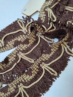 1 haspel met prachtig bruin beige franjeband, Ophalen of Verzenden, Nieuw, Lint, Band of Elastiek