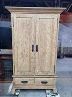 Massief houten Linnenkast, Huis en Inrichting, Kasten | Kledingkasten, Ophalen, Gebruikt, 50 tot 75 cm, 200 cm of meer