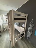 Flexa Hoogslaper Whitewash met buro, Ophalen, Gebruikt, Eenpersoons, 160 tot 180 cm