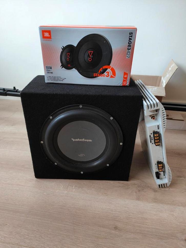 Rockford subwoofer met speakers, Auto diversen, Autospeakers, Zo goed als nieuw, Ophalen