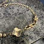 14k gouden armband klavervier, Ophalen of Verzenden, Gebruikt