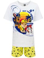 Paw Patrol Shortama Wit/Geel - Maat 104 - 110 - 116, Kinderen en Baby's, Kinderkleding | Maat 116, Ophalen of Verzenden, Nieuw