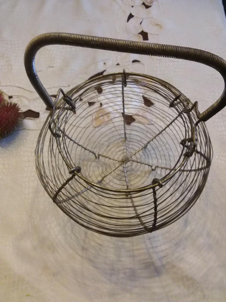 draadmand oude brocante mand, Antiek en Kunst, Curiosa en Brocante, Ophalen of Verzenden