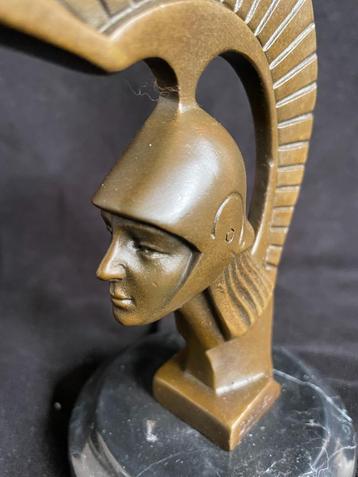 Bronzen automascotte Darel/stempel/nummer zuiver brons beschikbaar voor biedingen