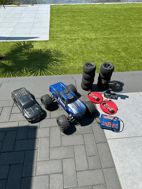 Zeer complete Traxxas E-maxx brushless RTR, Hobby en Vrije tijd, Modelbouw | Radiografisch | Auto's, Zo goed als nieuw, Auto offroad